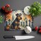 Edge Collections - 15" x 12" - Multicolor - Airedale Terrier Halloween Decorative Glass Cutting Board - 1 Piece